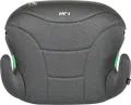 Scaun Auto Booster Moni I-Jet i-Size Grupa 2/3, 15-36 kg, 125-150 cm, Fixare Isofix, Centuri de Siguranta in 3 Puncte, Cu Portcup, Gri/Alb