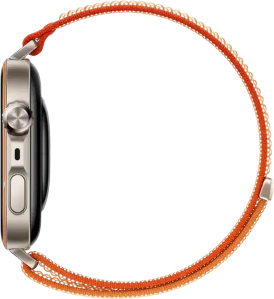 Huawei Watch Fit 5 Pro Smartwatch, Orange, 1.92" AMOLED Display, Titanium Alloy Bezel, Sapphire Glass, ECG, GPS L1+L5, 5 ATM & 40m Diving, IP6X