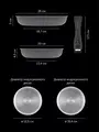 Set de 3 piese tiganilor Polaris Stein-3D din aluminiu non-stick, tiganilor de 20cm si 26cm cu maner Bakelite detasabil, gri