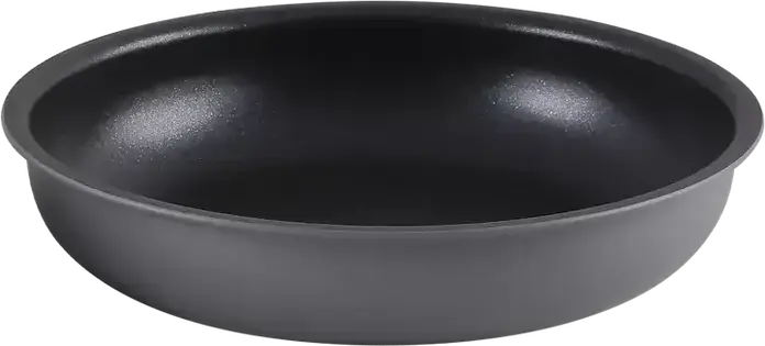 Set de 3 piese tiganilor Polaris Stein-3D din aluminiu non-stick, tiganilor de 20cm si 26cm cu maner Bakelite detasabil, gri