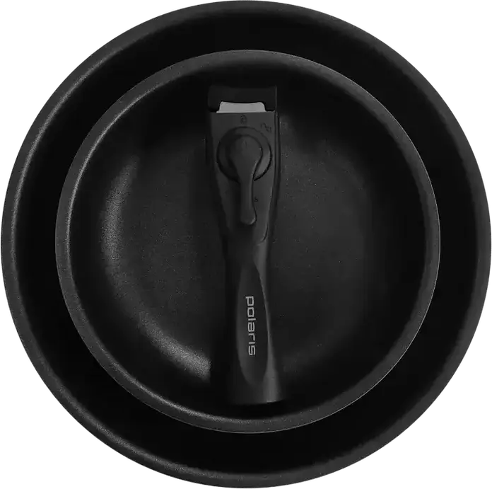 Set de 3 piese tiganilor Polaris Stein-3D din aluminiu non-stick, tiganilor de 20cm si 26cm cu maner Bakelite detasabil, gri