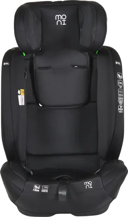 Moni i-Safe Child Car Seat Group 1/2/3, 9-36 kg, 76-150 cm, i-Size ECE R129/03, ISOFIX and Top Tether, 5-Point Harness, 13-Position Adjustable Headrest, Removable soft cushion