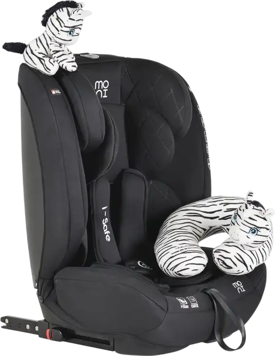 Moni i-Safe Child Car Seat Group 1/2/3, 9-36 kg, 76-150 cm, i-Size ECE R129/03, ISOFIX and Top Tether, 5-Point Harness, 13-Position Adjustable Headrest, Removable soft cushion