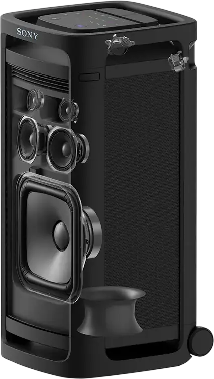 Sony SRS-ULT900DC ULT Tower 9 Portable Party Speaker, Bluetooth 5.3, 25h Battery, ULT POWER SOUND, LED Lighting, Black, 91cm Height