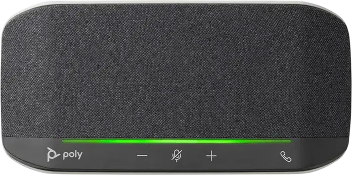 Poly Sync 10 USB Conference Speakerphone, Omnidirectional Table Microphone, Full-duplex Audio, IP64 Dust and Splash Resistant, Black