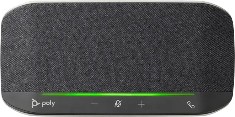 Poly Sync 10 USB Conference Speakerphone, Omnidirectional Table Microphone, Full-duplex Audio, IP64 Dust and Splash Resistant, Black