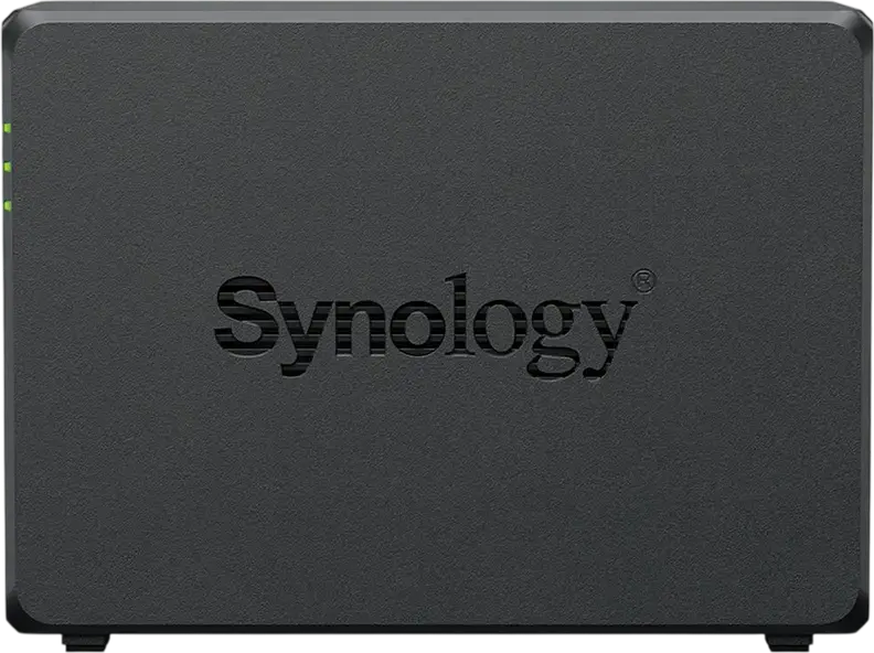 Synology DS725+ NAS DiskStation cu 2 bay-uri, AMD Ryzen R1600 2-Core 3.1GHz, 4GB RAM DDR4 ECC, 2 sloturi M.2 NVMe, Port 2.5GbE, Negru