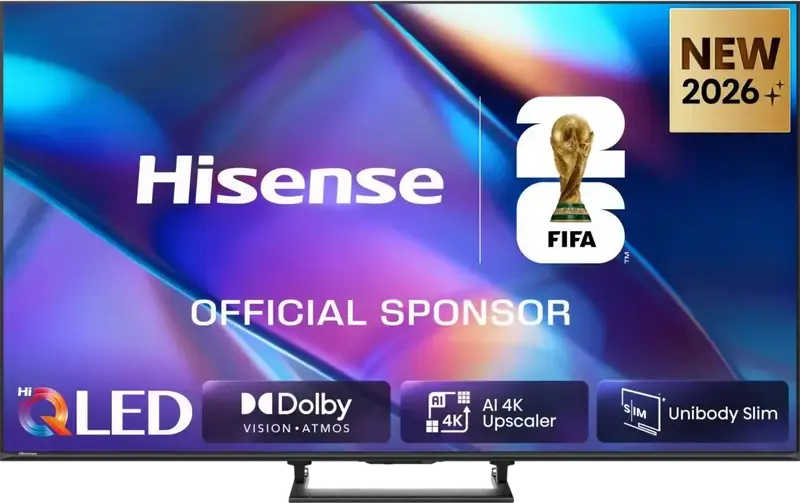 Смарт-телевизор Hisense 55A7S QLED 55 дюймов, 4K UHD 3840x2160, HDR10+, Dolby Vision, VIDAA U OS, AI 4K Upscaler, Dolby Atmos, 3x HDMI 2.1, Черный