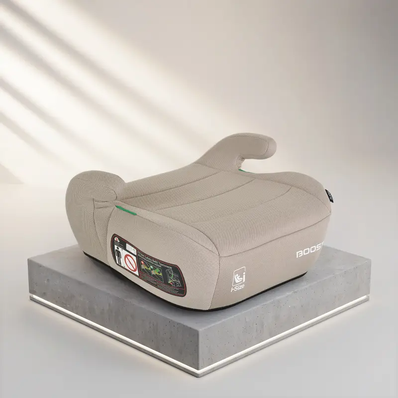 Moni Boost Universal Booster Seat Group 2/3 for 15-36 kg, 125-150 cm, i-Size Certified, Forward Facing, Beige