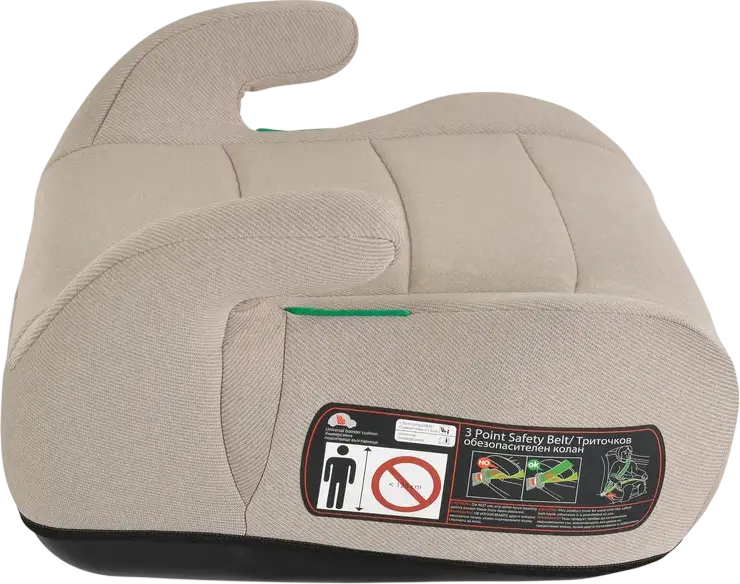 Moni Boost Universal Booster Seat Group 2/3 for 15-36 kg, 125-150 cm, i-Size Certified, Forward Facing, Beige