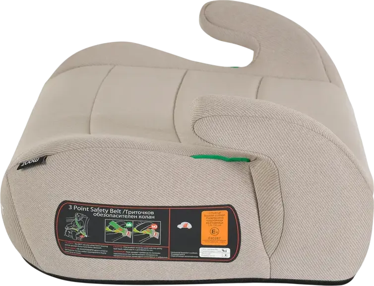 Moni Boost Universal Booster Seat Group 2/3 for 15-36 kg, 125-150 cm, i-Size Certified, Forward Facing, Beige