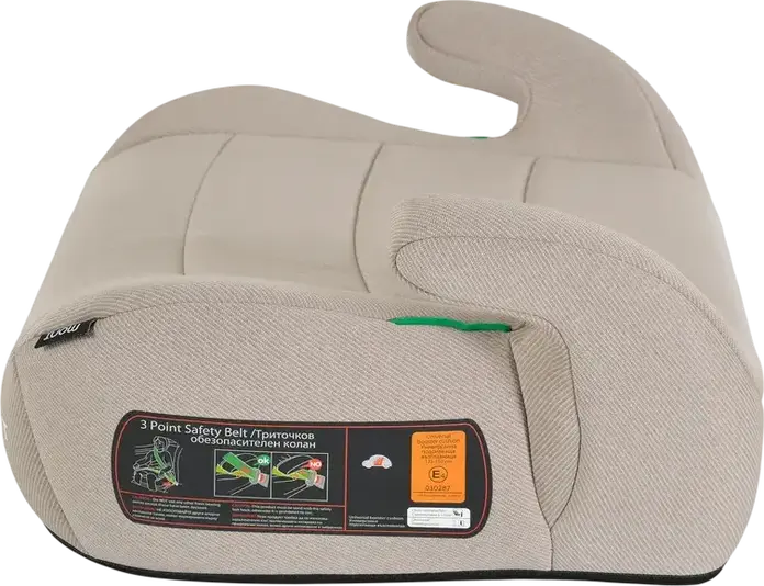 Moni Boost Universal Booster Seat Group 2/3 for 15-36 kg, 125-150 cm, i-Size Certified, Forward Facing, Beige