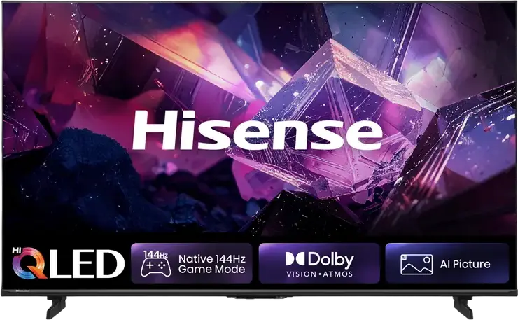 Смарт-телевизор Hisense 55E7S PRO 55 дюймов QLED 4K UHD, игровой режим 144 Гц, Dolby Vision, HDR10+, Dolby Atmos, VIDAA U OS, Alexa, черный