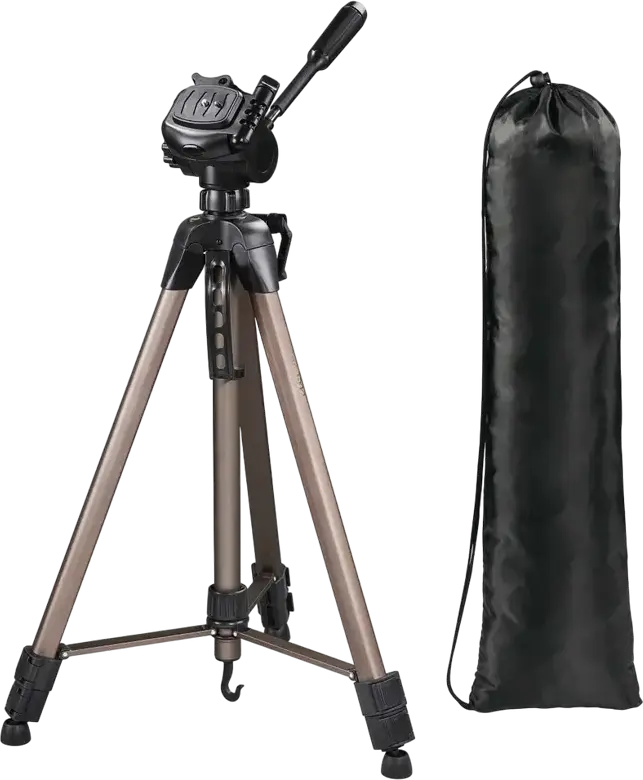 Штатив Hama Star 63 с 3-позиционной панорамной головкой, алюминий и ABS-пластик, макс. высота 166 см, нагрузка 4 кг, с крюком центральной колонны, бежевый