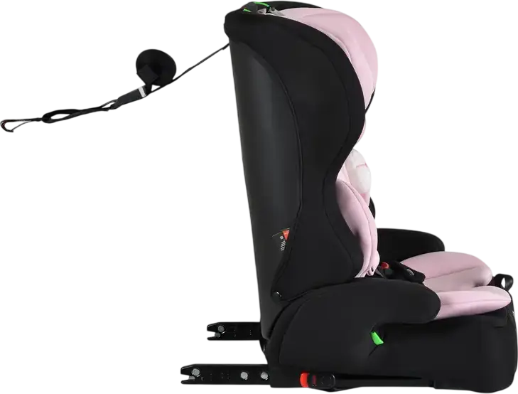 Moni Security Car Seat Group 1/2/3, Isofix, 9-36 kg, 76-150 cm, I-Size Certified, 5-Point Harness, with Bunny Plush Toy, Pillow and Cup Holder