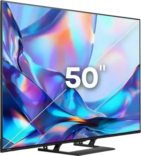 Hisense 50A7S 50 inch QLED 4K UHD Smart TV, VIDAA U OS, 32GB, HDR10+, Dolby Vision, Dolby Atmos, 3x HDMI 2.1, AI 4K Upscaler, Black