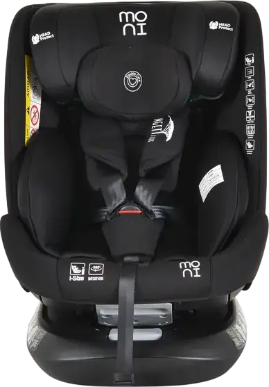 Moni Serengeti 360 Rotating Car Seat, i-Size, Group 0+/1/2/3, 0-36 kg, 40-150 cm, Isofix with Support Leg, 5-Point Safety Belt, Head Protect System