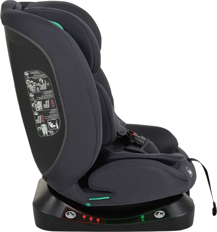 Scaun Auto Moni Aventura R129 i-Size 40-150 cm 0-36 kg 0-12 ani, Gri, cu Protectie Laterala Side Guard si Tatier Reglabil in 17 Pozitii