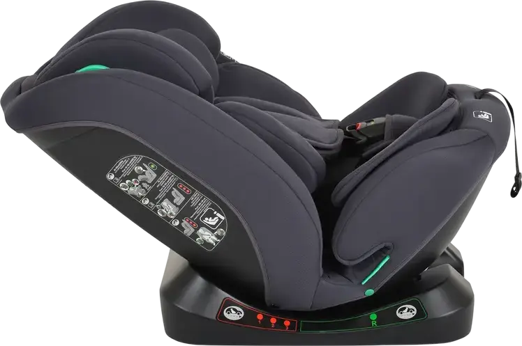 Scaun Auto Moni Aventura R129 i-Size 40-150 cm 0-36 kg 0-12 ani, Gri, cu Protectie Laterala Side Guard si Tatier Reglabil in 17 Pozitii