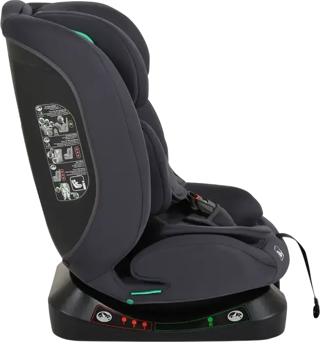 Scaun Auto Moni Aventura R129 i-Size 40-150 cm 0-36 kg 0-12 ani, Gri, cu Protectie Laterala Side Guard si Tatier Reglabil in 17 Pozitii