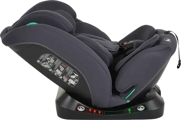 Scaun Auto Moni Aventura R129 i-Size 40-150 cm 0-36 kg 0-12 ani, Gri, cu Protectie Laterala Side Guard si Tatier Reglabil in 17 Pozitii