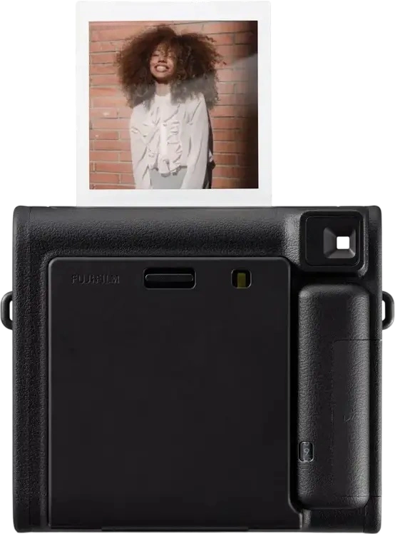 Camera Instant Fujifilm Instax Square SQ40, Negru, Expunere Automata, Oglinda pentru Selfie, Bliț Integrat, Obiectiv 2.8mm, Format Film Instax Square