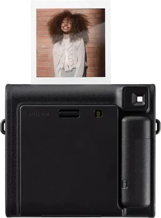 Camera Instant Fujifilm Instax Square SQ40, Negru, Expunere Automata, Oglinda pentru Selfie, Bliț Integrat, Obiectiv 2.8mm, Format Film Instax Square