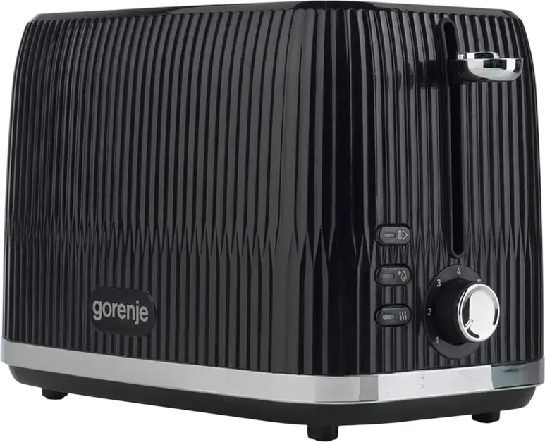 Prăjitor de pâine Gorenje T850DPW, 2 fete, 850W, 7 nivele de prăjire, sistem High Lift, funcții de dezgheț și reîncălzire, tăviță pentru firimituri, negru