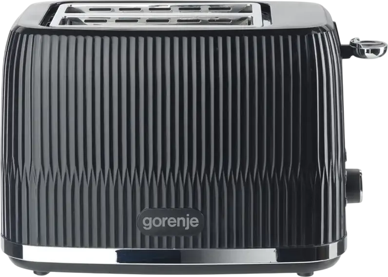 Prăjitor de pâine Gorenje T850DPW, 2 fete, 850W, 7 nivele de prăjire, sistem High Lift, funcții de dezgheț și reîncălzire, tăviță pentru firimituri, negru