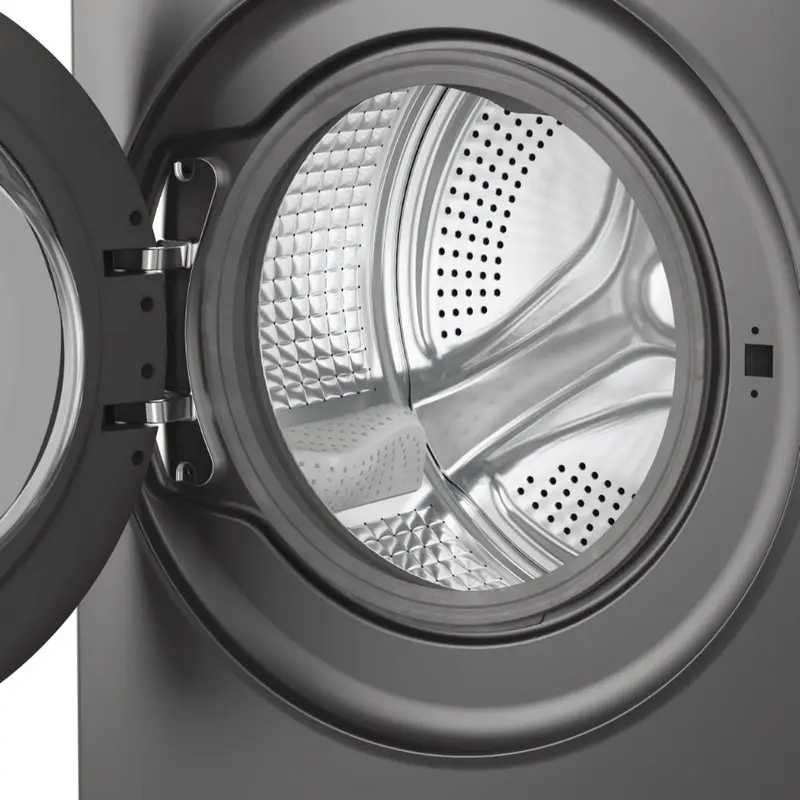 Masina de spalat rufe cu incarcare frontala Candy BS 49SB8G-S, 9 kg, 1400 rpm, Motor Inverter, Clasa Energetica A, Curatare cu Aburi, hOn, Culoare: Gri