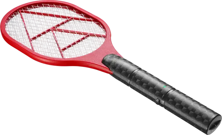 Cellularline Striker Racker Electric Mosquito Killer Swatter, PESTO GUARD, 3 Layer Metal Mesh, 5200 mAh Battery, Red, 480 x 160 x 50 mm