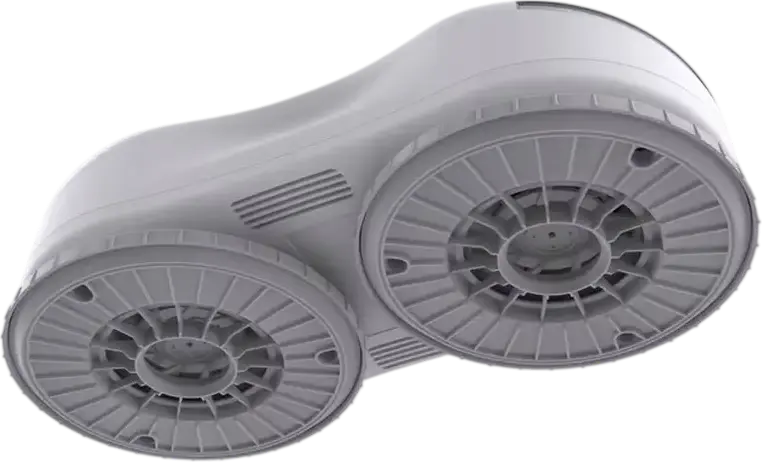 Робот для мытья окон HUTT DDC55 Pro, мощность всасывания 5400Па, интеллектуальное импульсное распыление воды, очистка краев Zero-Distance, ИБП, белый, полный набор аксессуаров