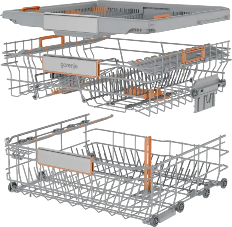 Gorenje GV673B66 G600 Built-in Full Size Dishwasher, Black, 16 Place Settings, PowerDrive Inverter, Energy Class B, TotalDry, ConnectLife, 60cm