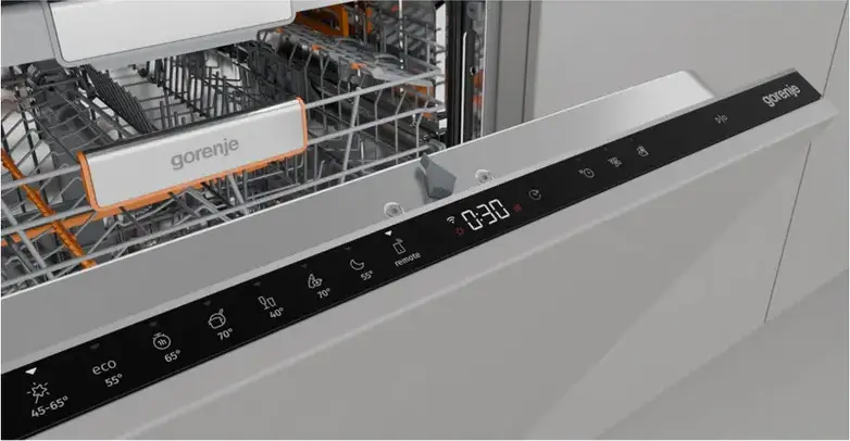 Gorenje GV673B66 G600 Built-in Full Size Dishwasher, Black, 16 Place Settings, PowerDrive Inverter, Energy Class B, TotalDry, ConnectLife, 60cm