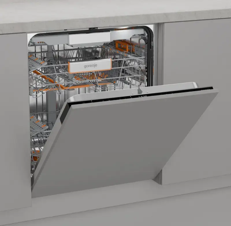 Gorenje GV673B66 G600 Built-in Full Size Dishwasher, Black, 16 Place Settings, PowerDrive Inverter, Energy Class B, TotalDry, ConnectLife, 60cm