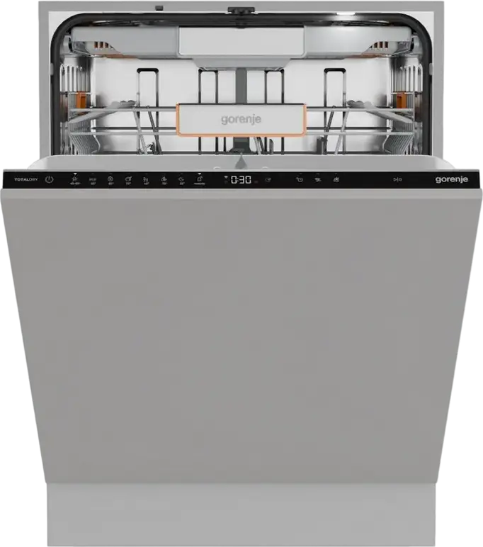 Gorenje GV673B66 G600 Built-in Full Size Dishwasher, Black, 16 Place Settings, PowerDrive Inverter, Energy Class B, TotalDry, ConnectLife, 60cm