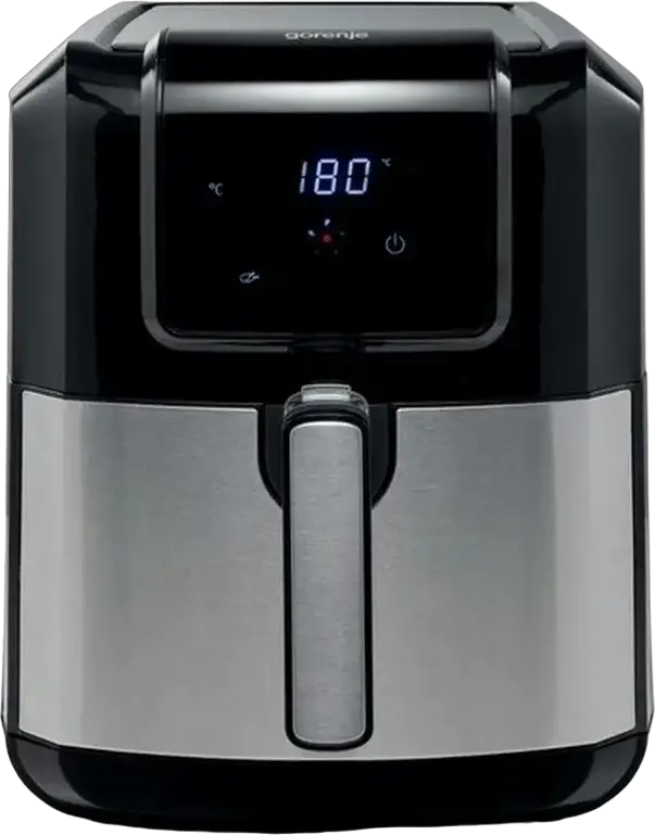 Frigitore cu aer Gorenje AF1700DB, 1700W, Bol Antiaderent 5L, Control Tactil Digital, Timer 60 min, Circulatie aer cald, Negru si Inox