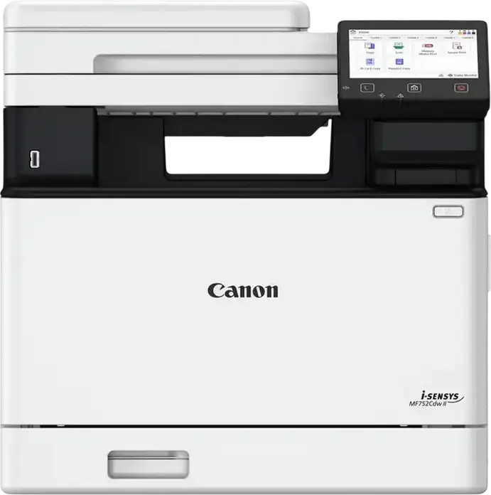 Canon i-SENSYS MF752Cdw II Color Laser Multifunction Printer, Print Copy Scan, 33ppm, 1200MHz, 1GB RAM, 4GB Storage, Duplex, Wireless, White