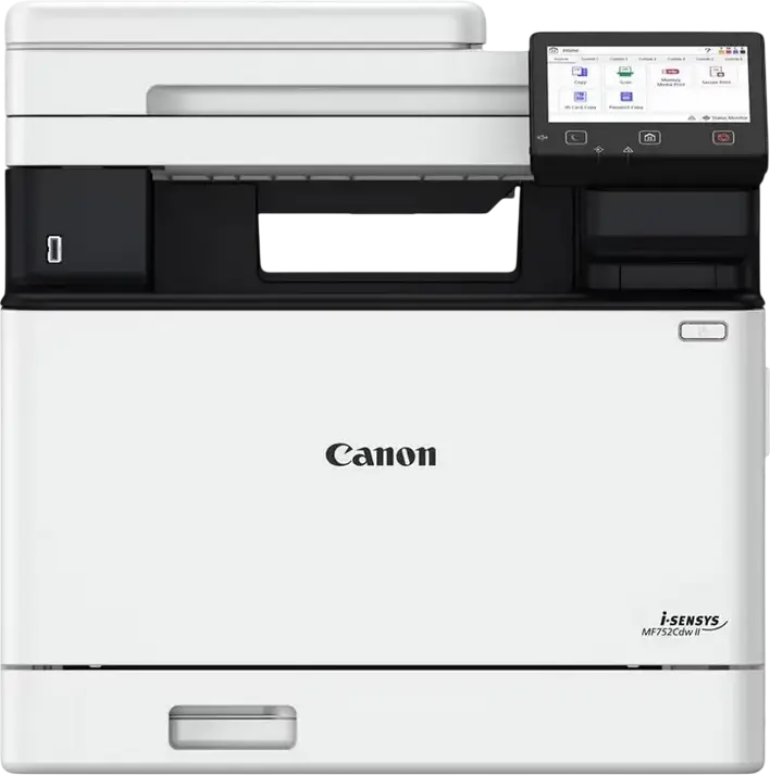 Canon i-SENSYS MF752Cdw II Color Laser Multifunction Printer, Print Copy Scan, 33ppm, 1200MHz, 1GB RAM, 4GB Storage, Duplex, Wireless, White