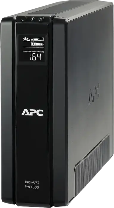 APC Back-UPS Pro BR1500G-GR Line-Interactive UPS, 1500VA/865W, Sine Wave Output, AVR, LCD Display, 6 Schuko Outlets, Tower, Black