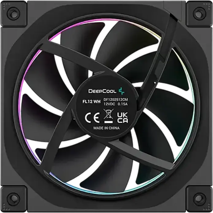 Set de 3 ventilatoare Deepcool FL12 SE ARGB, 120mm PWM cu rulment hidraulic, 400-1900 RPM, Negru, Inel Luminos Halo