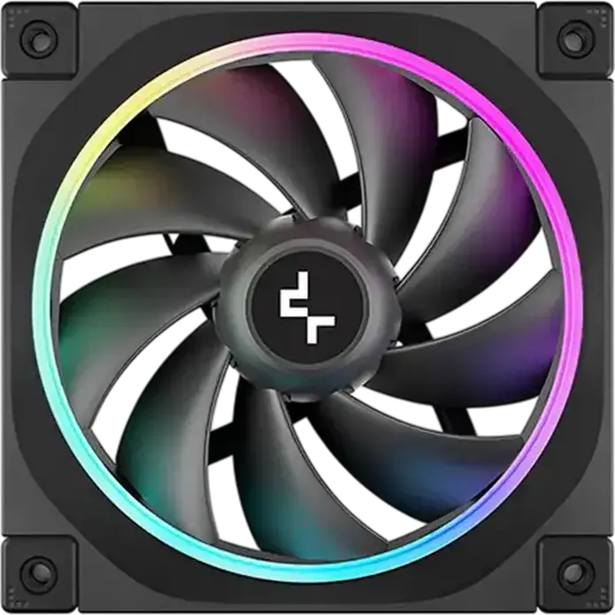 Set de 3 ventilatoare Deepcool FL12 SE ARGB, 120mm PWM cu rulment hidraulic, 400-1900 RPM, Negru, Inel Luminos Halo