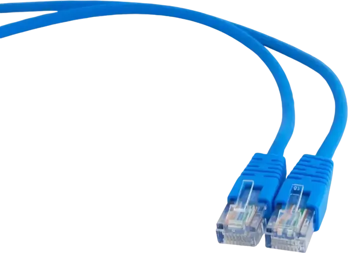 Cablexpert PP22 Patch Cord Cat5e FTP Foiled Twisted Pair Network Cable 0.5m 2xRJ45 100MHz Gold-plated Contacts Blue