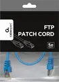 Cablexpert PP22 Patch Cord Cat5e FTP Foiled Twisted Pair Network Cable 0.5m 2xRJ45 100MHz Gold-plated Contacts Blue