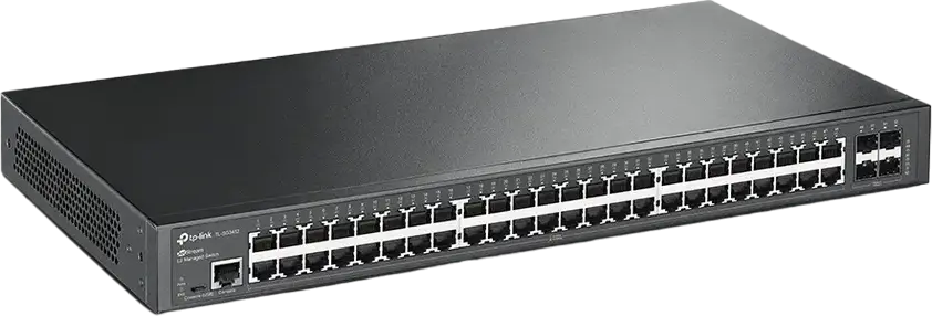 Управляемый коммутатор L2 TP-Link JetStream TL-SG3452, 48 портов Gigabit RJ45, 4 порта Gigabit SFP, облачное управление Omada SDN, монтаж в стойку, металлический корпус, черный