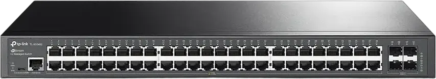 Управляемый коммутатор L2 TP-Link JetStream TL-SG3452, 48 портов Gigabit RJ45, 4 порта Gigabit SFP, облачное управление Omada SDN, монтаж в стойку, металлический корпус, черный