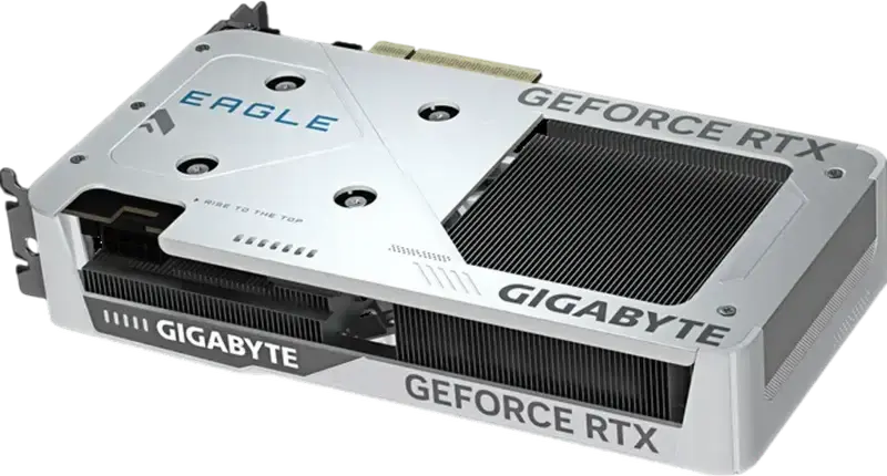 Видеокарта Gigabyte GeForce RTX 5060 Eagle OC ICE, 8ГБ GDDR7, PCI-E 5.0, охлаждение Windforce с 2 вентиляторами, белая, GV-N5060EAGLEOC ICE-8GD