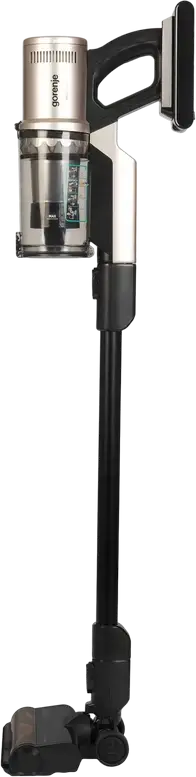 Беспроводной вертикальный пылесос Gorenje SVC259441NFGO, мотор InverterPower BLDC 350Вт, мощность всасывания 33.9кПа, фильтр HEPA 13, работа до 60 мин, черный, с док-станцией