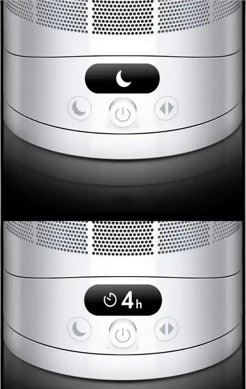 Dyson AM12 Cool CF1 Bladeless Desk Fan with Remote Control and Digital Display, White and Silver