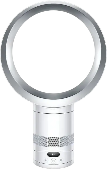 Dyson AM12 Cool CF1 Bladeless Desk Fan with Remote Control and Digital Display, White and Silver